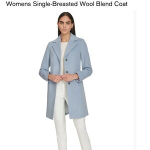 NWT Calvin Klein Light Blue Wool Coat